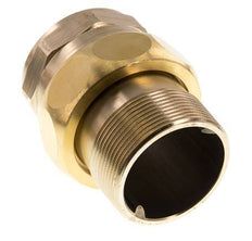 Rp 2'' x R 2'' F/M Brass Double Nipple 3-pieces with Flat sealing 16 Bar