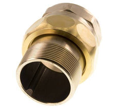 Rp 2'' x R 2'' F/M Brass Double Nipple 3-pieces with Flat sealing 16 Bar