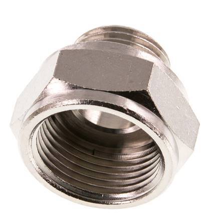 G 3/4'' x G 1/2'' F/M Nickel plated Brass Reducing Ring 16 Bar