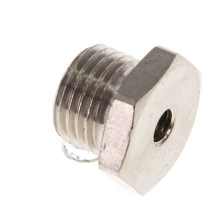 M5 x G 1/4'' F/M Nickel plated Brass Reducing Ring 16 Bar [5 Pieces]