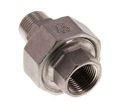 Rp 3/8'' x R 3/8'' F/M Stainless steel Double Nipple 3-pieces with Conically sealing 16 Bar