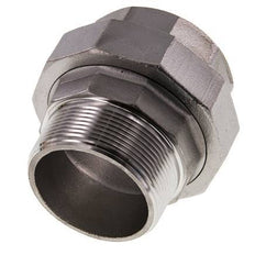 2'' NPT x 2'' NPT F/M Stainless steel Double Nipple 3-pieces with Conically sealing 16 Bar