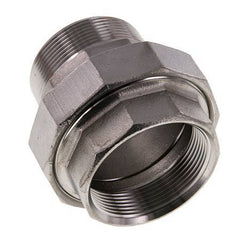 2'' NPT x 2'' NPT F/M Stainless steel Double Nipple 3-pieces with Conically sealing 16 Bar