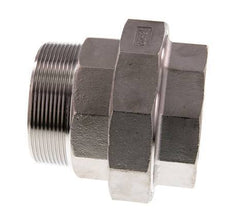 Rp 2 1/2'' x R 2 1/2'' F/M Stainless steel Double Nipple 3-pieces with Conically sealing 16 Bar