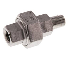 Rp 1/8'' x R 1/8'' F/M Stainless steel Double Nipple 3-pieces with Flat sealing 16 Bar