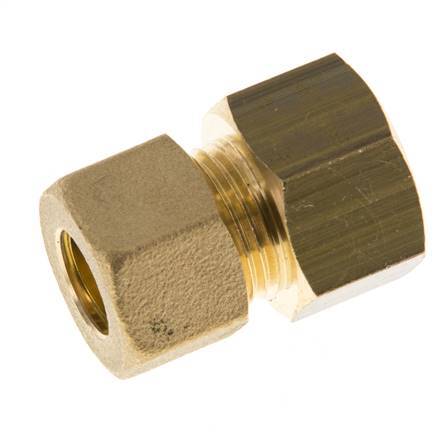 G 1/2'' x 12mm Brass Straight Compression Fitting 75 Bar DIN EN 1254-2