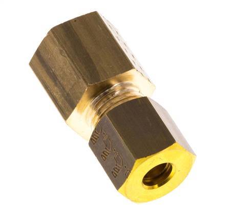 G 1/8'' x 5mm Brass Straight Compression Fitting 150 Bar DIN EN 1254-2