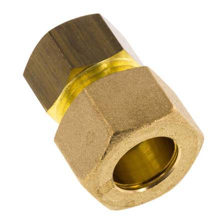 G 3/8'' x 14mm Brass Straight Compression Fitting 89 Bar DIN EN 1254-2
