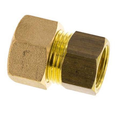 G 3/8'' x 14mm Brass Straight Compression Fitting 89 Bar DIN EN 1254-2