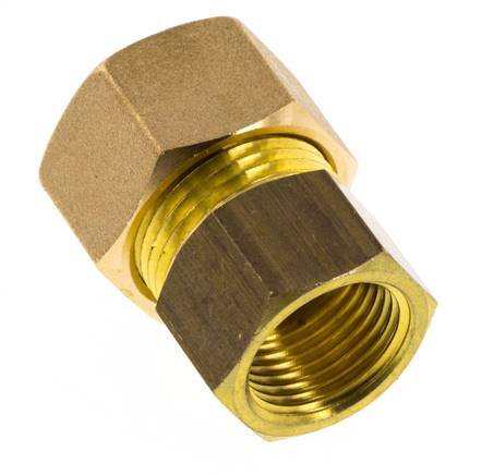 G 3/8'' x 14mm Brass Straight Compression Fitting 89 Bar DIN EN 1254-2