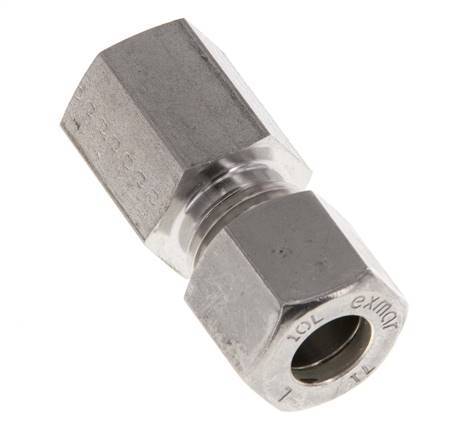 G 1/4'' x 10L Stainless steel Straight Compression Fitting 315 Bar DIN 2353