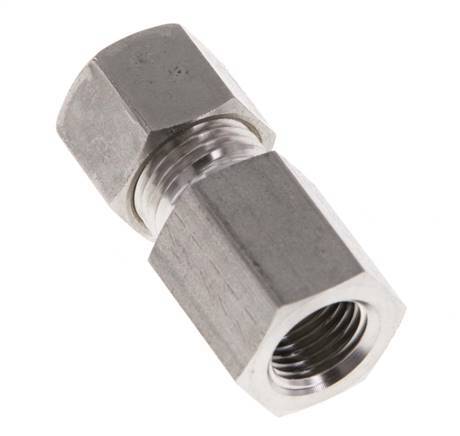 G 1/4'' x 10L Stainless steel Straight Compression Fitting 315 Bar DIN 2353