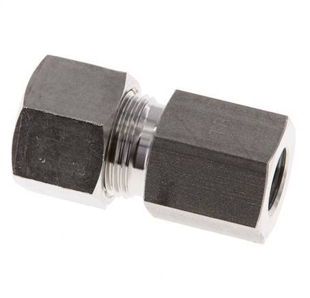 G 1/4'' x 12S Stainless steel Straight Compression Fitting 630 Bar DIN 2353