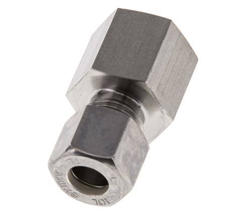G 3/8'' x 10L Stainless steel Straight Compression Fitting 315 Bar DIN 2353