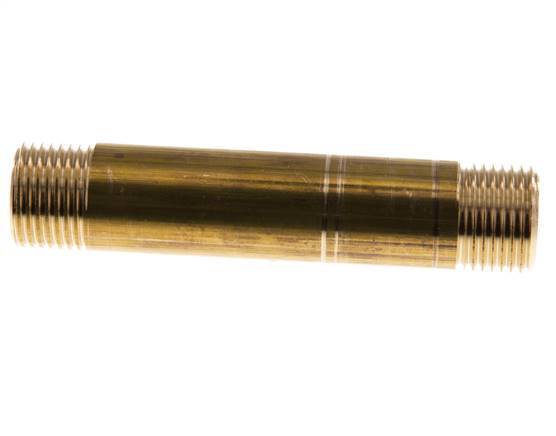 G 1/2'' Brass Double Pipe Nipple 16 Bar DIN 2982 - 100mm