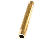 G 1/2'' Brass Double Pipe Nipple 16 Bar DIN 2982 - 150mm