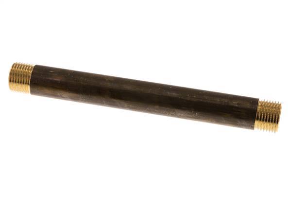 G 1/2'' Brass Double Pipe Nipple 16 Bar DIN 2982 - 180mm