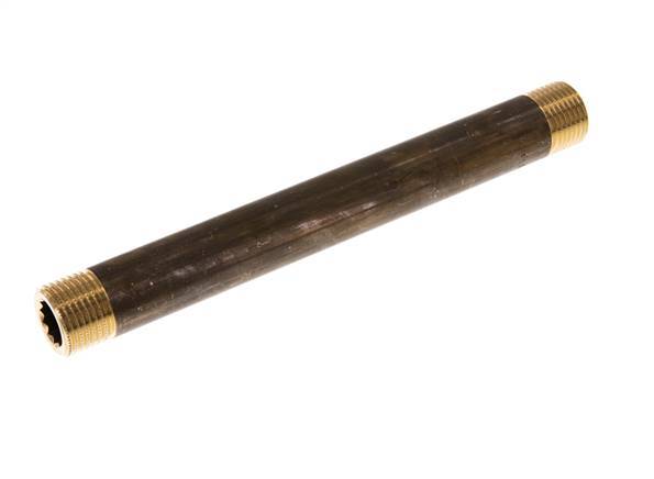 G 1/2'' Brass Double Pipe Nipple 16 Bar DIN 2982 - 180mm