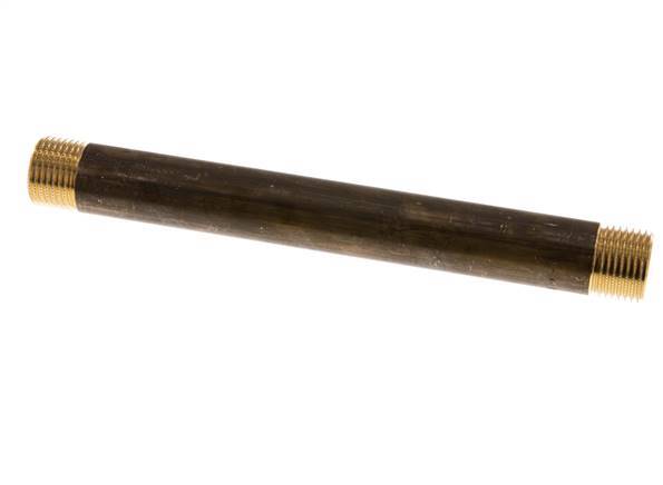 G 1/2'' Brass Double Pipe Nipple 16 Bar DIN 2982 - 180mm