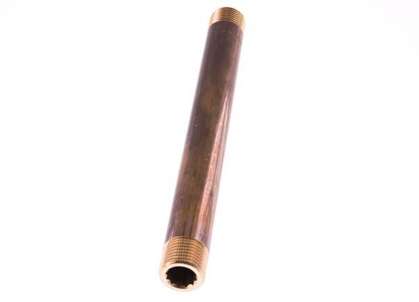 G 1/2'' Brass Double Pipe Nipple 16 Bar DIN 2982 - 200mm