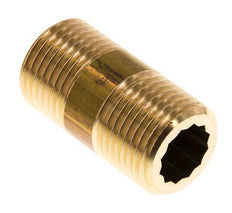 G 1/2'' Brass Double Pipe Nipple 16 Bar DIN 2982 - 40mm