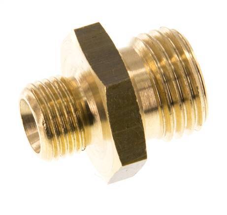 G 1/4'' x G 1/8'' Brass Double Nipple 16 Bar [5 Pieces]