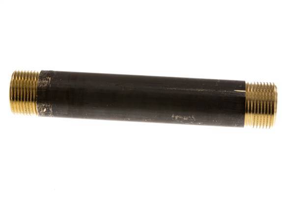 G 3/4'' Brass Double Pipe Nipple 16 Bar DIN 2982 - 150mm