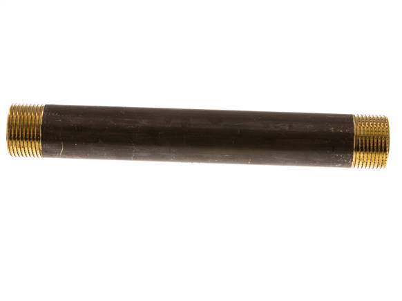 G 3/4'' Brass Double Pipe Nipple 16 Bar DIN 2982 - 180mm