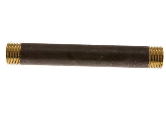 G 3/4'' Brass Double Pipe Nipple 16 Bar DIN 2982 - 180mm