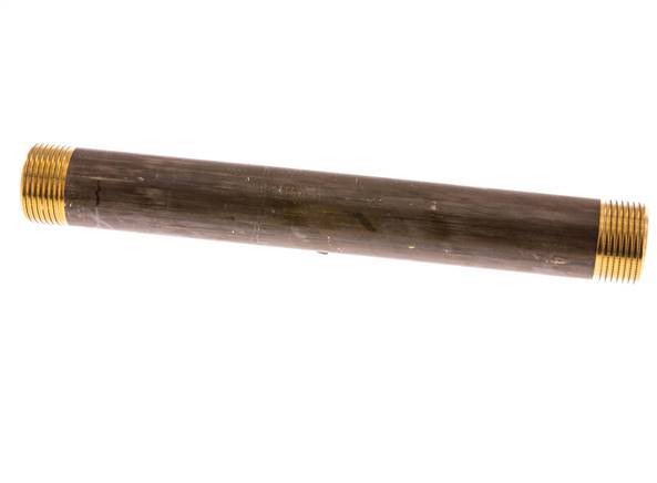 G 3/4'' Brass Double Pipe Nipple 16 Bar DIN 2982 - 200mm