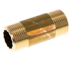 G 3/4'' Brass Double Pipe Nipple 16 Bar DIN 2982 - 60mm
