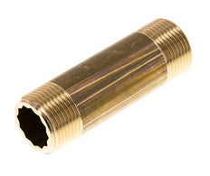 G 3/4'' Brass Double Pipe Nipple 16 Bar DIN 2982 - 80mm