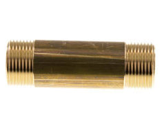 G 3/4'' Brass Double Pipe Nipple 16 Bar DIN 2982 - 80mm