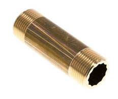 G 3/4'' Brass Double Pipe Nipple 16 Bar DIN 2982 - 80mm