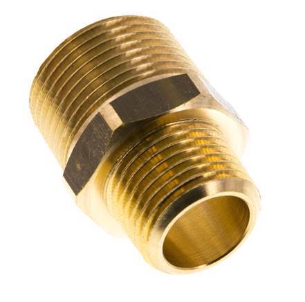 R 3/4'' x R 1/2'' Brass Double Nipple 16 Bar