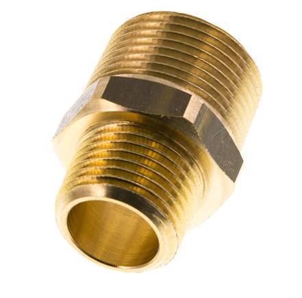 R 3/4'' x R 1/2'' Brass Double Nipple 16 Bar