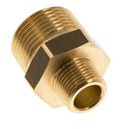 R 3/4'' x R 3/8'' Brass Double Nipple 16 Bar