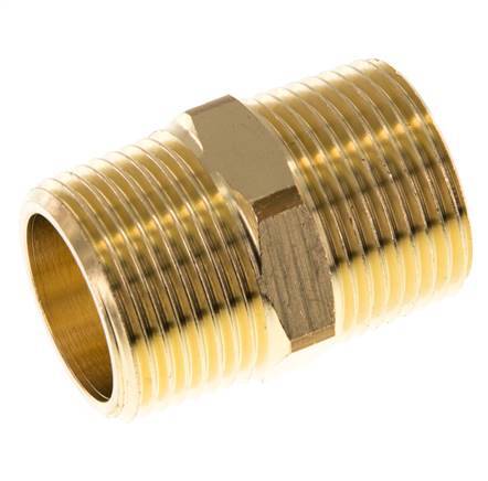R 3/4'' Brass Double Nipple 16 Bar