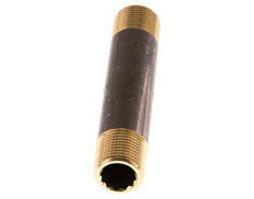 G 3/8'' Brass Double Pipe Nipple 16 Bar DIN 2982 - 80mm