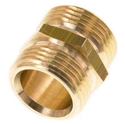 G 1'' Brass Double Nipple 16 Bar
