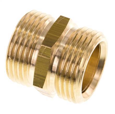 G 1'' Brass Double Nipple 16 Bar