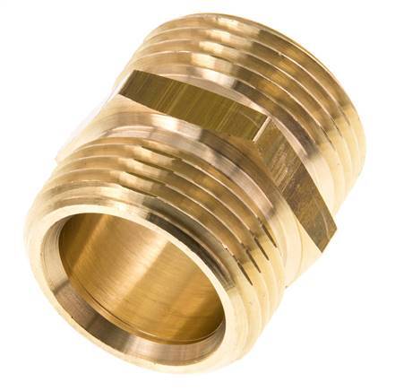 G 1'' Brass Double Nipple 16 Bar