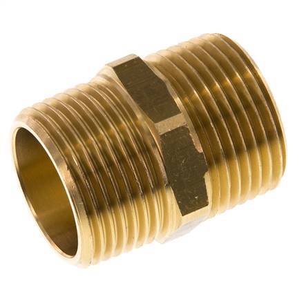 R 1'' Brass Double Nipple 16 Bar