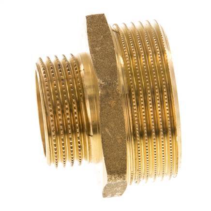 G 1 1/2'' x G 1'' Brass Double Nipple 16 Bar