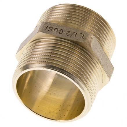 R 1 1/2'' Brass Double Nipple 16 Bar