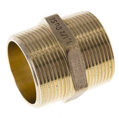 R 1 1/2'' Brass Double Nipple 16 Bar
