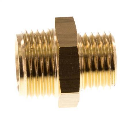 M14x1.5 x G 3/8'' Brass Double Nipple 16 Bar [2 Pieces]