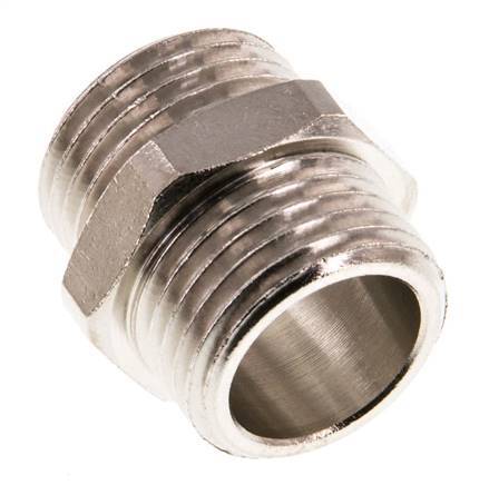 G 1/2'' Nickel plated Brass Double Nipple 16 Bar [2 Pieces]