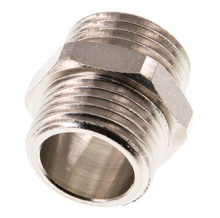 G 1/2'' Nickel plated Brass Double Nipple 16 Bar [2 Pieces]