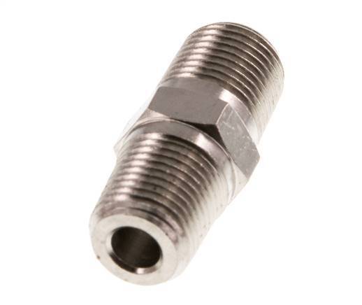 1/8'' NPT x R 1/8'' Nickel plated Brass Double Nipple 60 Bar